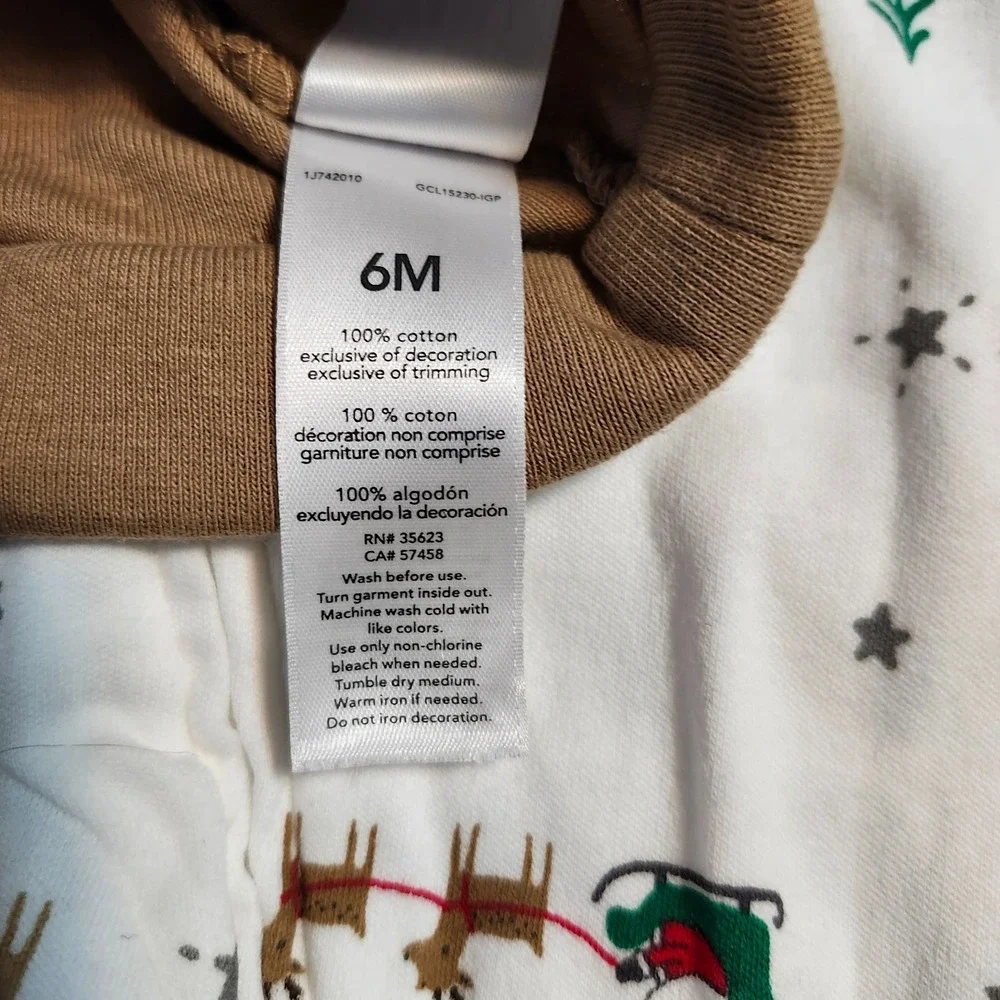 Just One You Made By Carter's Christmas Two Way Zipper Pajama With Antler Hat 6M